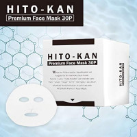 HITO－KAN Premium Face Sheet/Маска для лица со стволовыми клетками, плацентой, гиалуроновой кислотой, ретинолом, коллагеном, лецитином, токоферолом, золотом, серебром 30 шт