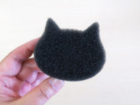 KOKUBO "Петакора" Губка для мытья раковины в форме кошки, 1 шт/"PETAKORA" Sticky Cat-Shaped Sink Sponge