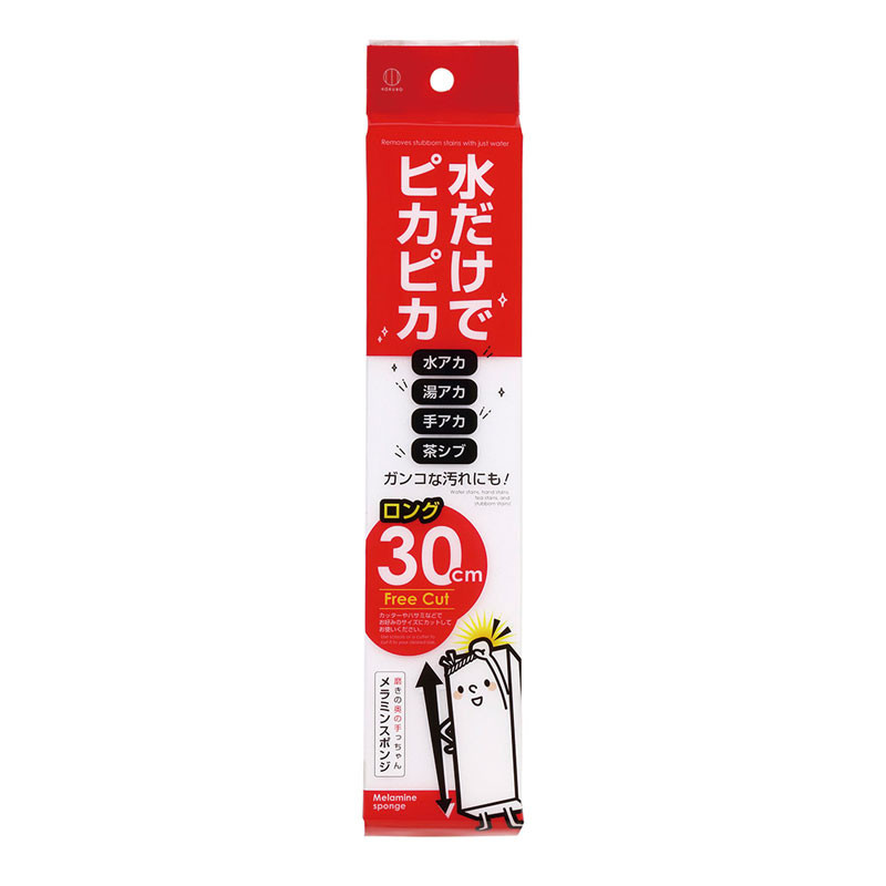 KOKUBO Губка кухонная меламиновая 30 см (1 шт в упаковке)/Tetu chan melamine kitchen sponge 