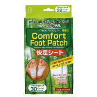 KOKUBO Comfort Foot Patch Tree Amber/Шлаковыводящий пластырь с экстрактом полыни на 15 применений