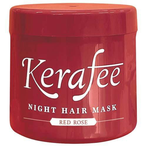 Kerafee Night Hair Mask Red Rose/Маска-бальзам для волос с 2 видами кератинов, скваланом, маточным молочком и ботаническим комплексом с ароматом розы, 270 г